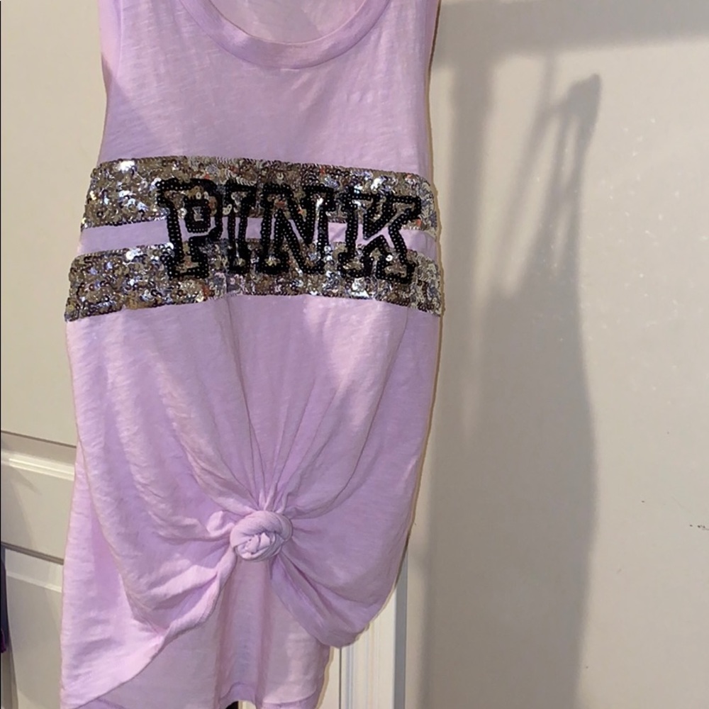 VS Pink Sequin Tank